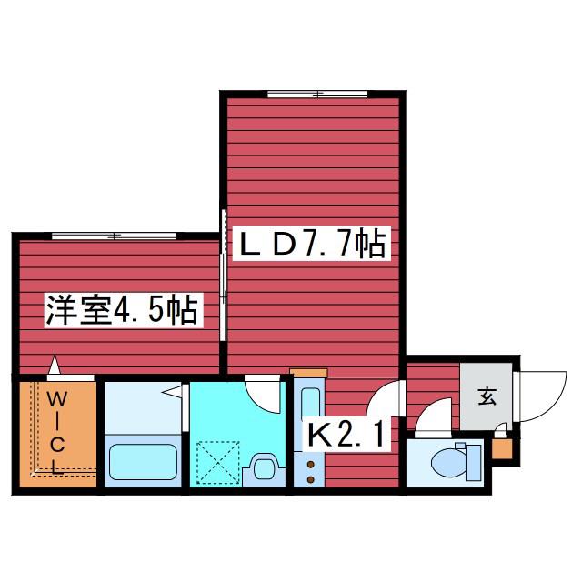アーバン福住駅前(1LDK/4階)の間取り写真