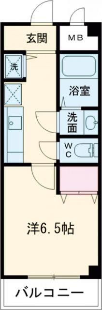 ルナアーク ファースト(1K/4階)の間取り写真