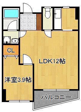 FORZA馬借(1LDK/1階)の間取り写真