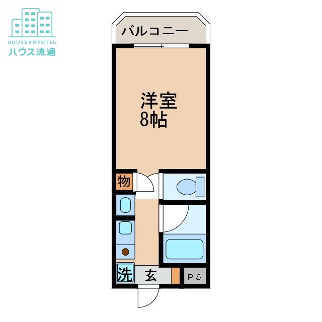 グレイス平和公園(ワンルーム/4階)の間取り写真