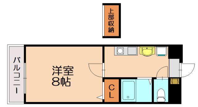 ジュネスパラシオン豊原(1K/4階)の間取り写真