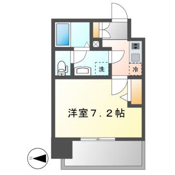 ディアレイシャス金山II(1K/10階)の間取り写真