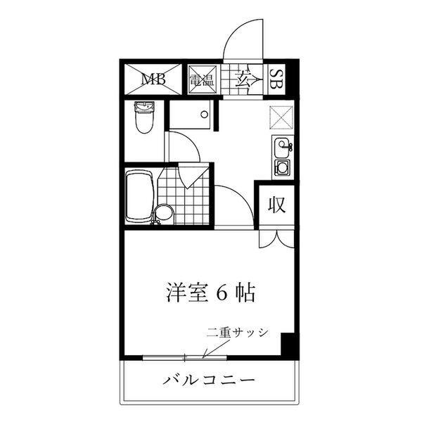 アリーチェ岐阜(1K/7階)の間取り写真