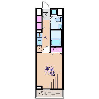 グロースメゾン新横浜(1K/9階)の間取り写真
