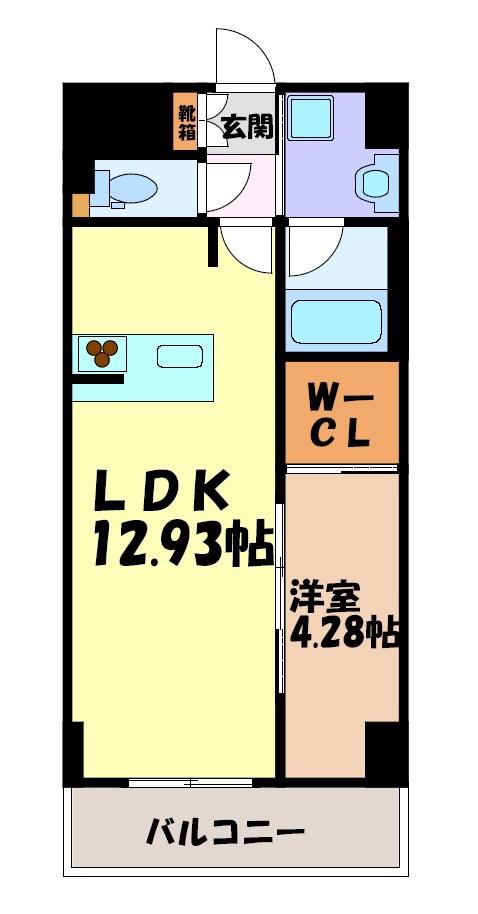 KAYA KIKUI(1LDK/9階)の間取り写真