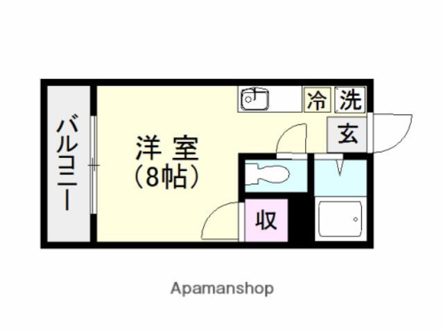 OAK VILLA KAGOSHIMA 5TH(ワンルーム/4階)の間取り写真
