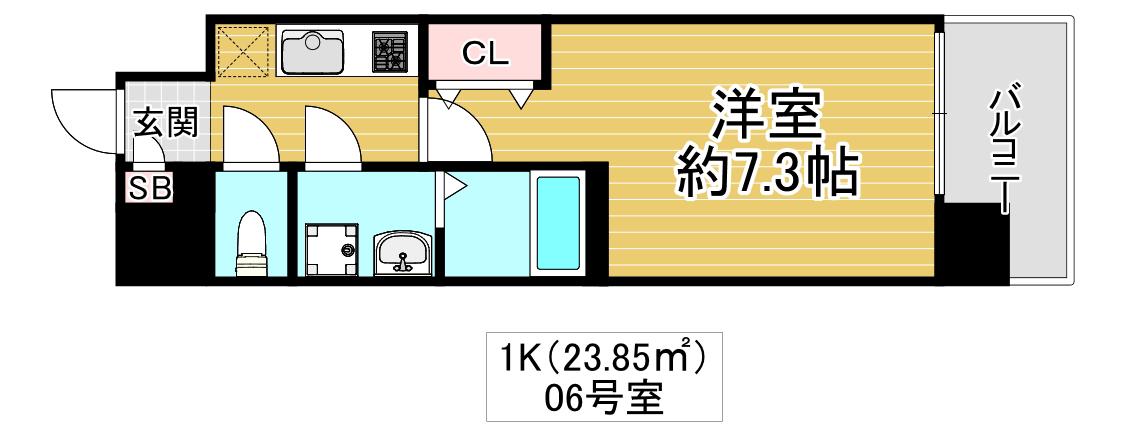 GROOVE今福鶴見(1K/10階)の間取り写真