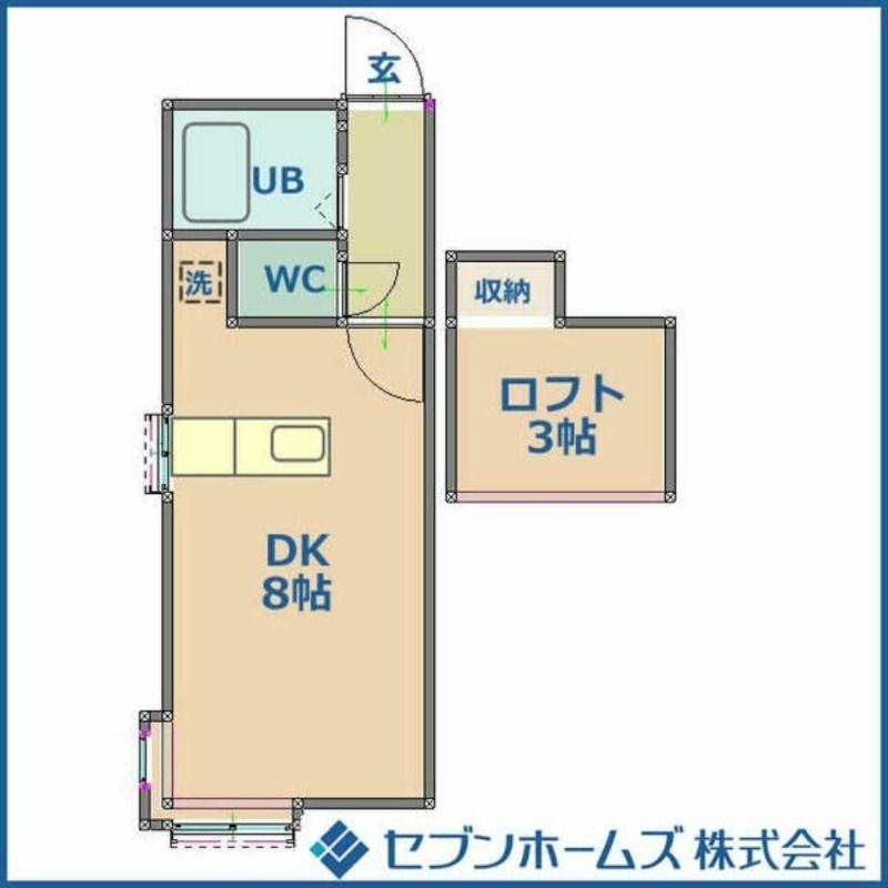 パレス元町(1SK/3階)の間取り写真