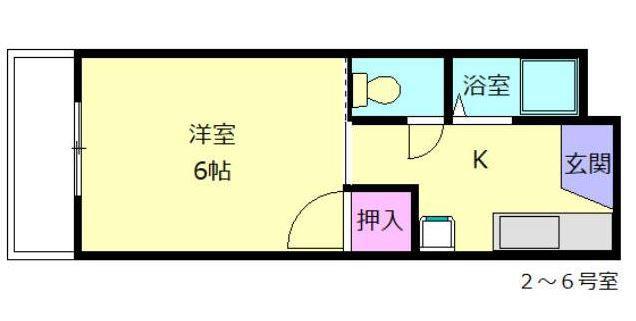 フォーサイト上津RII(1K/3階)の間取り写真