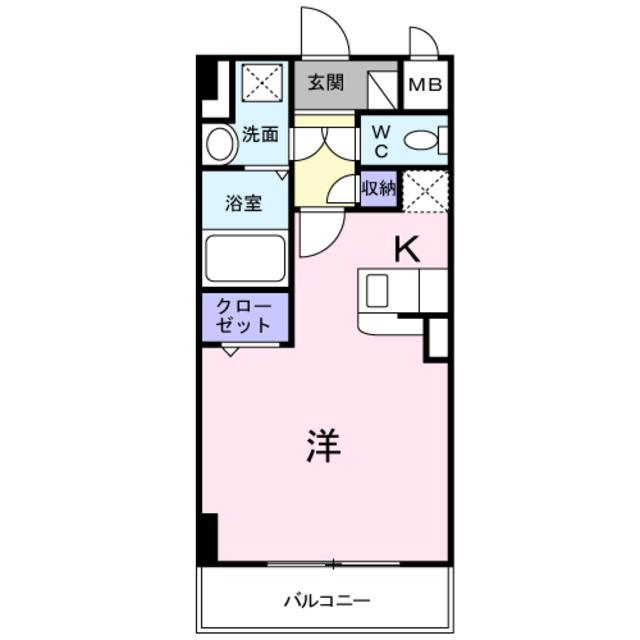 シトラセイトマンション(ワンルーム/9階)の間取り写真