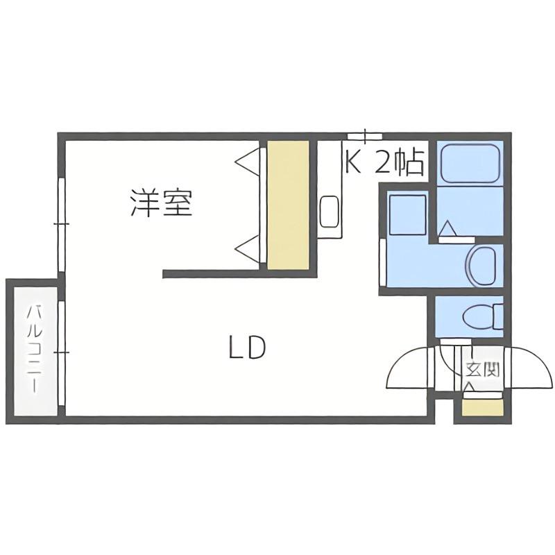 フォンテーヌ福住(1LDK/2階)の間取り写真