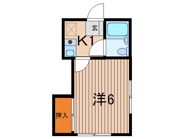 メゾンブランシュ(1K/2階)の間取り写真
