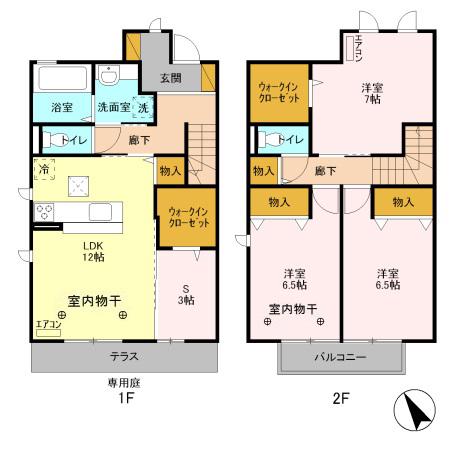 ポンテローザ(3SLDK/1階)の間取り写真