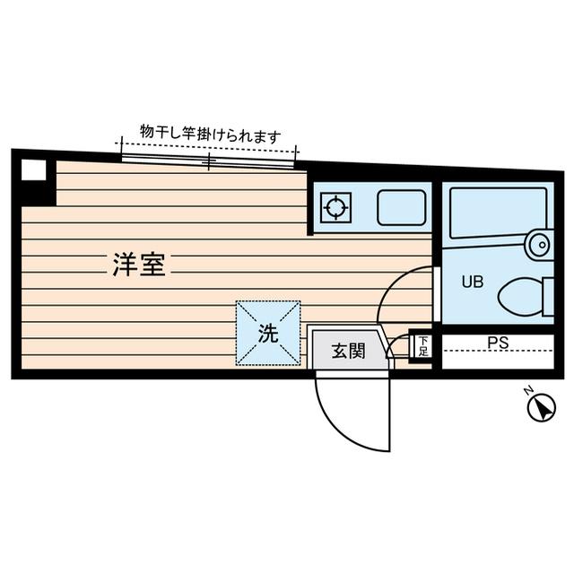 メゾン鶴ヶ島駅前(ワンルーム/2階)の間取り写真