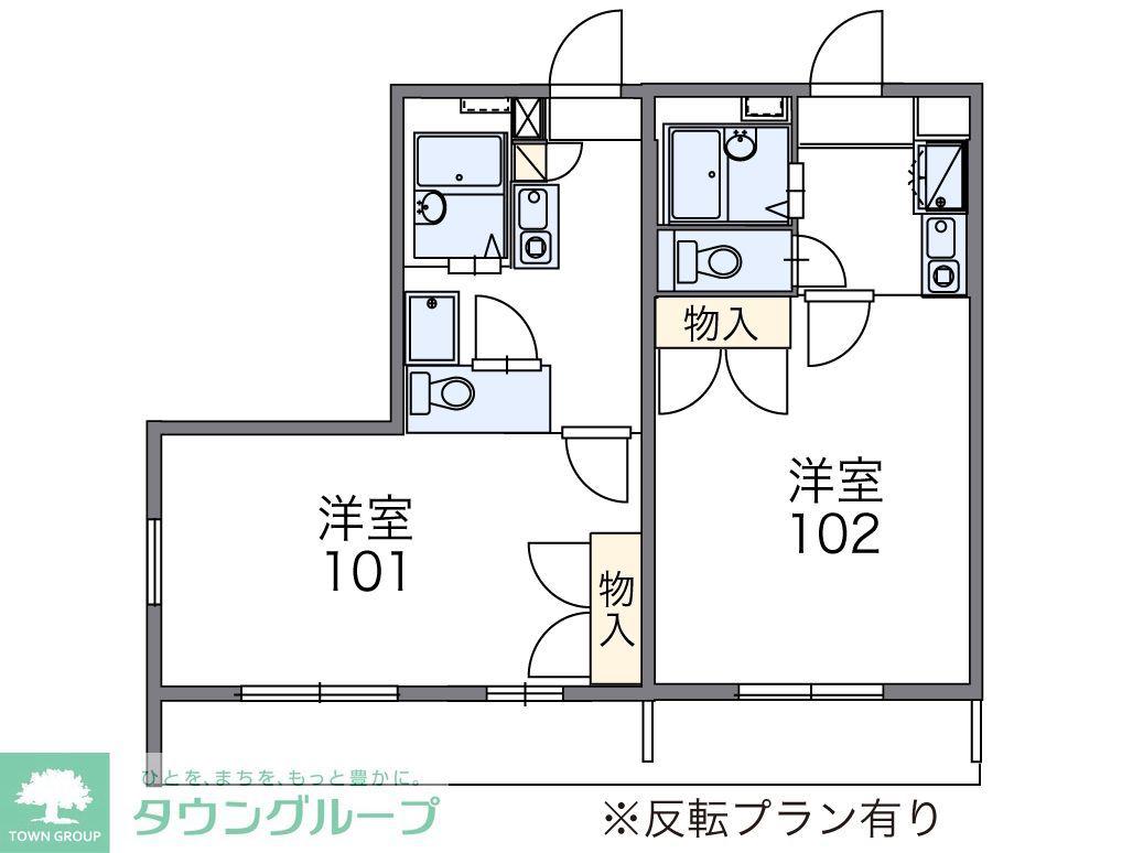 レオパレスソフィアA(1K/1階)の間取り写真