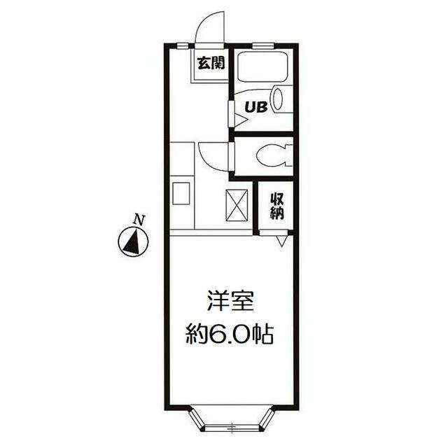 コーポエイト(1K/2階)の間取り写真