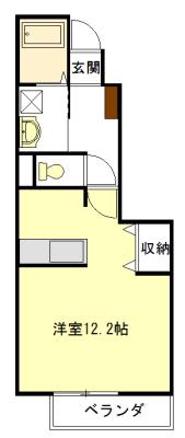 T・H NOVA(1K/1階)の間取り写真