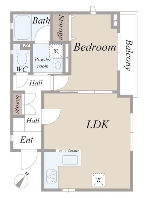 グランヴィラージュ(1LDK/3階)の間取り写真