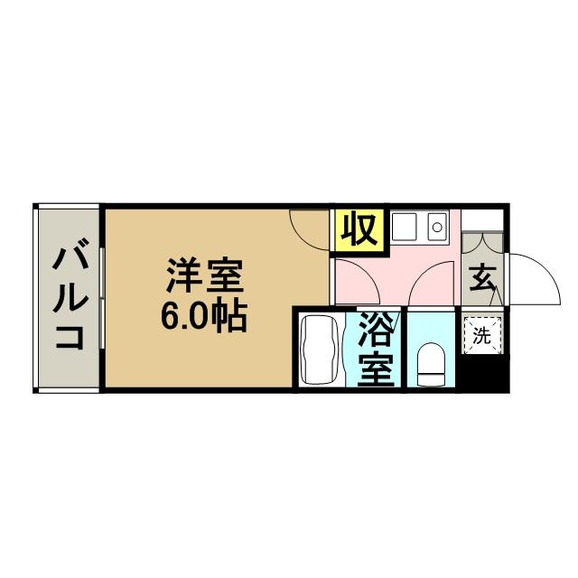 フォルム博多(1K/4階)の間取り写真