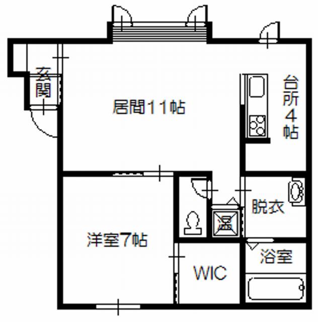 パークコート SHINKOU(1LDK/1階)の間取り写真