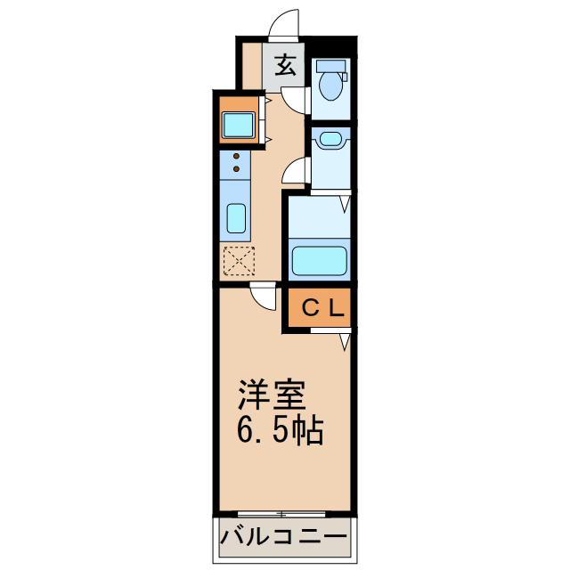 コートダジュール中村1(1K/1階)の間取り写真