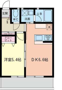 ルナージュ弐番館(1DK/3階)の間取り写真