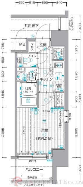エスリード新大阪グランゲートノース(1K/10階)の間取り写真
