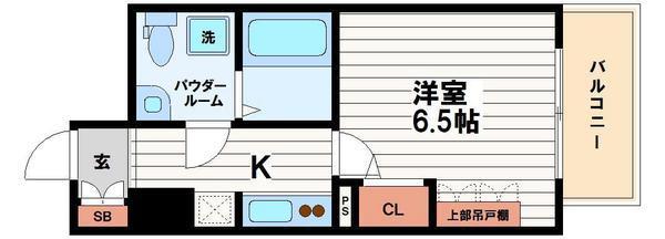 ラシュレエグゼ天王寺(1K/14階)の間取り写真