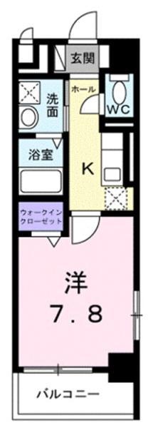 メゾン ド エートゥーゼット 播磨田町(1K/4階)の間取り写真