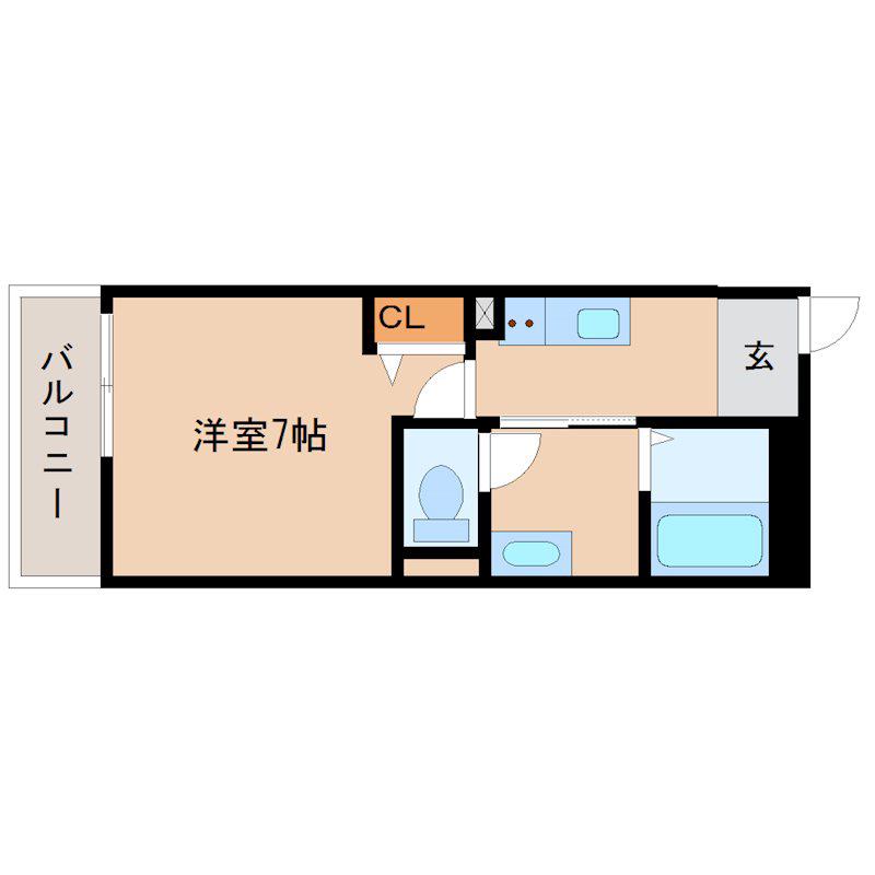 パークハウス大井戸(1K/3階)の間取り写真