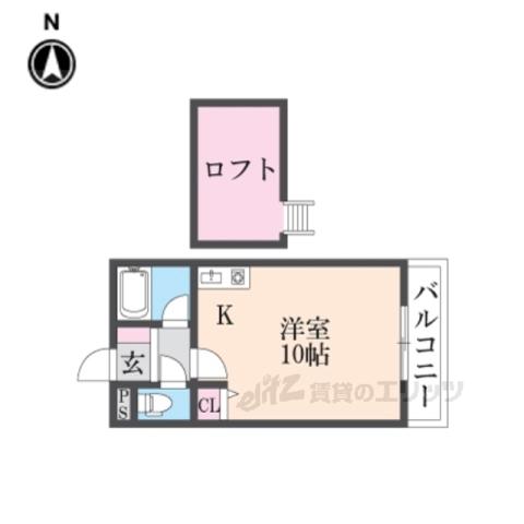阪本マンション(1K/3階)の間取り写真