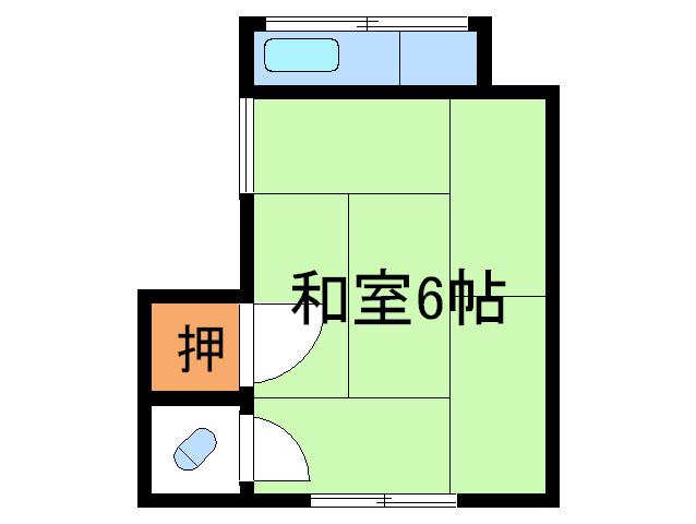 ハイツ長光(ワンルーム/2階)の間取り写真