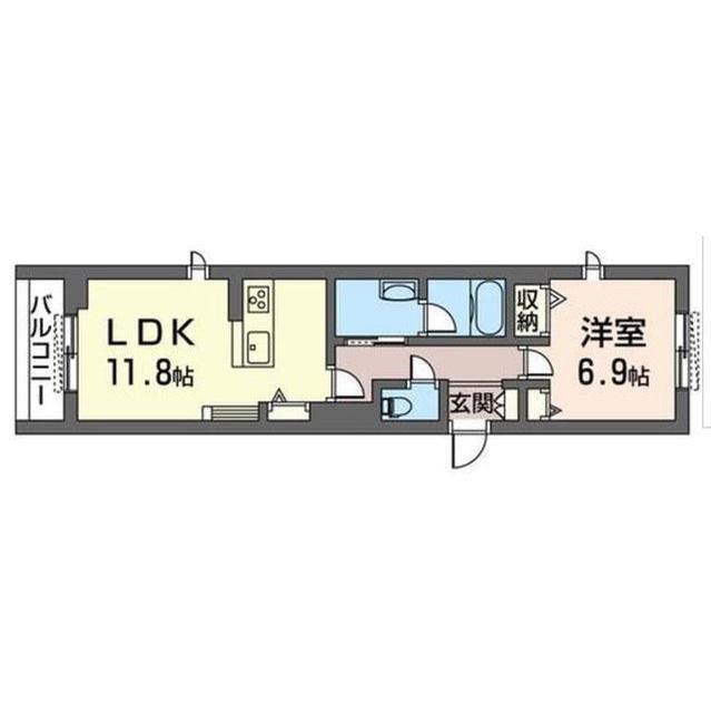 コリーナ ステラータ(1LDK/1階)の間取り写真