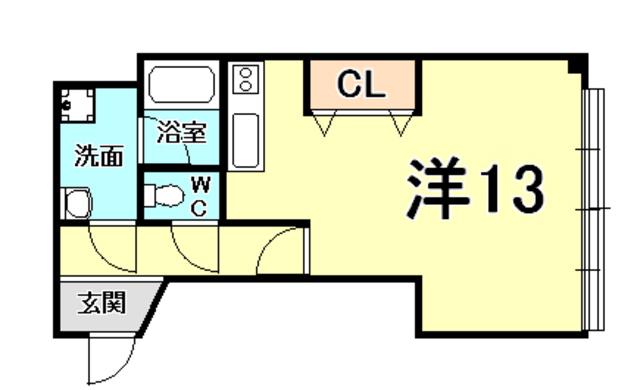 枝川ハイツ(ワンルーム/5階)の間取り写真
