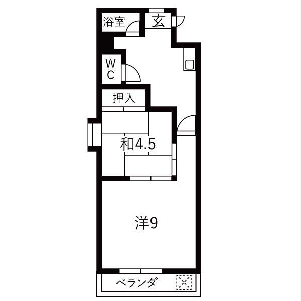 新日ビル豊明マンション(2DK/3階)の間取り写真