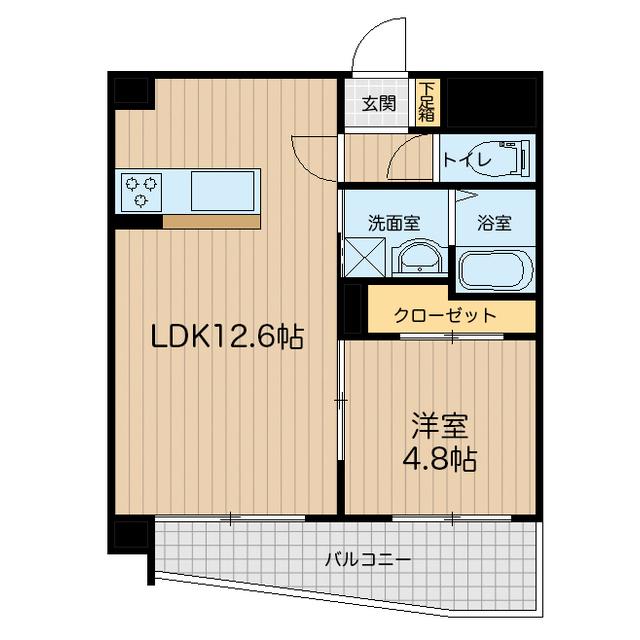 FRAISE本荘(1LDK/2階)の間取り写真