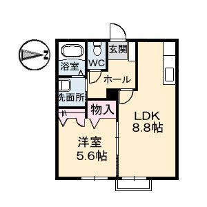 SOFIA(1LDK/1階)の間取り写真