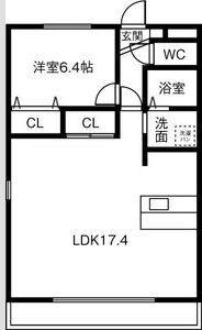 メイヤーメゾネット(1LDK/2階)の間取り写真