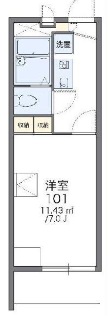 レオパレス13STONEII(1K/3階)の間取り写真