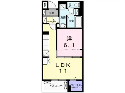 五香1丁目マンション(1LDK/1階)の間取り写真