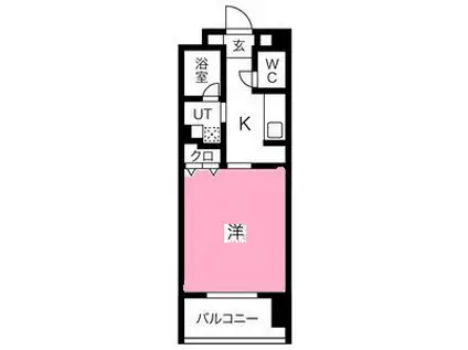HANANOKI RISE(1K/10階)の間取り写真