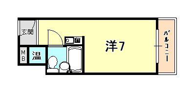 元町アーバンライフ(ワンルーム/6階)の間取り写真