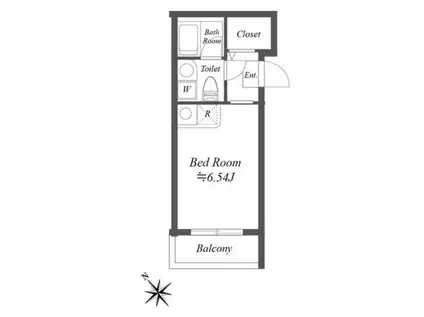 ルクレ三田(ワンルーム/3階)の間取り写真