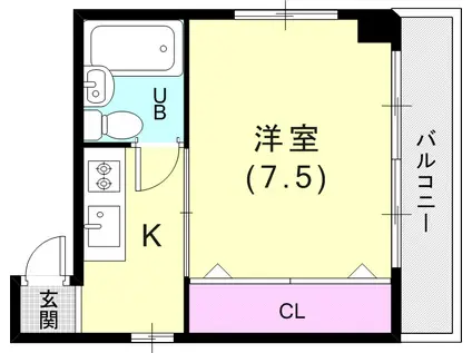 パークハイツ川本(1K/2階)の間取り写真