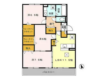 LAVENDER HEARTS(3LDK/1階)の間取り写真