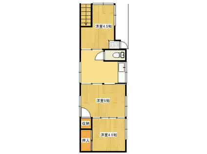 内山荘(3DK/1階)の間取り写真