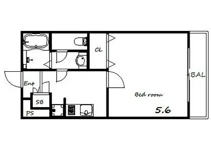 リブリ・新神戸(1K/3階)の間取り写真
