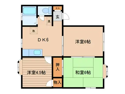 レクサス南光台I(3DK/2階)の間取り写真