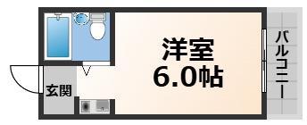 ドリーム21(ワンルーム/2階)の間取り写真