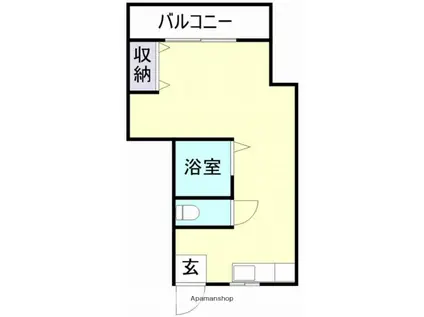 アルプスハイツ山(ワンルーム/2階)の間取り写真